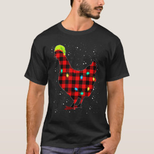 Kip Rode Lichten Kerstmis Xmas Matching Pyjama T-shirt