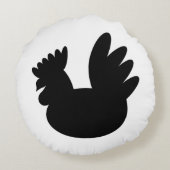 Kip Rond Kussen (Achterkant)