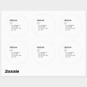 KIP RONDE STICKER (Vel)