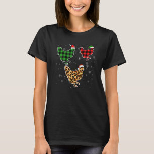 Kip Santa Hoed Kerst Pyjama Buffalo Plaid T-shirt