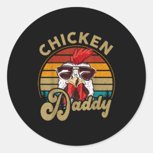 Kip-shirt Haan Papa Vintage Boer Grappig D Ronde Sticker