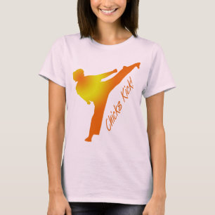 Kip, sinaasappel t-shirt
