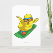 Kip Snowboarder Snowboard Kaart (Achterkant)