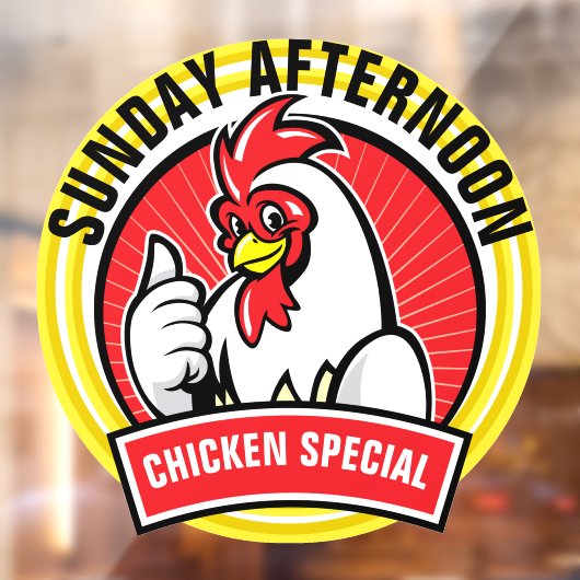 Kip Specialiteit van het Restaurant Raamsticker (Vel 2)