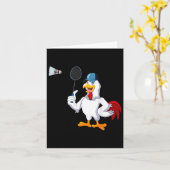 Kip spelen Badminton Kostuum Badminton Speler Kaart (Gele Bloem)