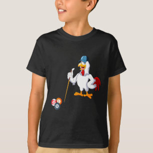 Kip spelen biljart kostuum biljart speler t-shirt
