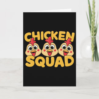 Kip Squad Ontwerp Voor Kip Liefhebber Spullen Kind Kaart