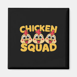 Kip Squad Ontwerp Voor Kip Liefhebber Spullen Kind Magneet