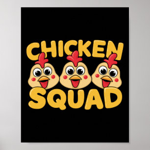Kip Squad Ontwerp Voor Kip Liefhebber Spullen Kind Poster