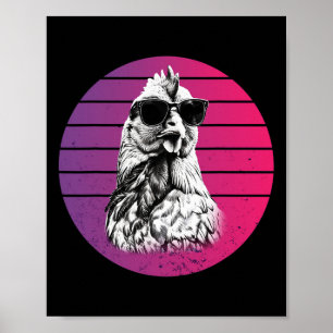 Kip Sungles Cool Schets Veren Humor Dier Poster