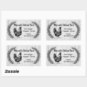 Kip takken Klassiek Ei Kartonnen Label (Vel)