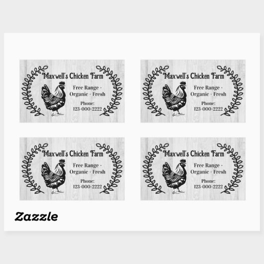 Kip takken Klassiek Ei Kartonnen Label (Vel)