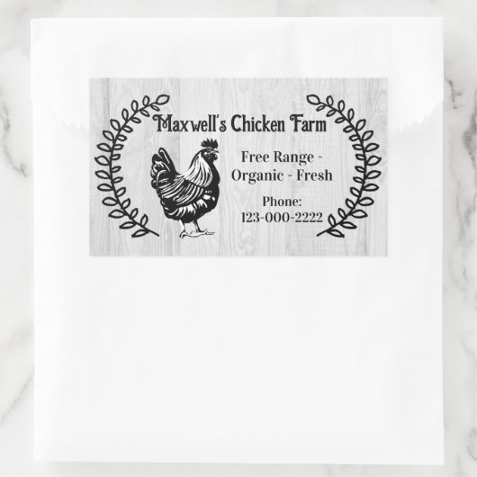 Kip takken Klassiek Ei Kartonnen Label (Tas)