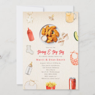 Kip Tenders Kleine Teentjes Neutrale Baby Shower Kaart