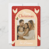 Kip-thema Kerst Foto Kaart (Voorkant)