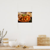Kip Tikka Masala Curry met Rijst Poster (Keuken)