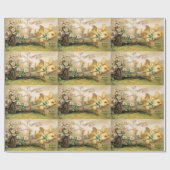 KIP TREKKEN PAASEI MET HANDKAR CADEAUPAPIER (Vlak)