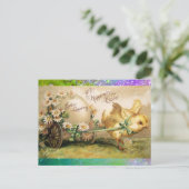 KIP TREKKEN PAASEI MET HANDKAR FEESTDAGENKAART (Staand voorkant)