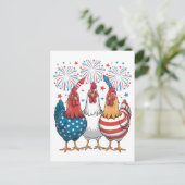 Kip USA Vlag Patriottisch 4 juli Briefkaart (Staand voorkant)