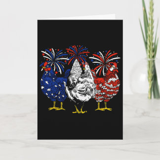 Kip Usa Vlag Patriottische Kip Liefhebber 4e Juli Kaart