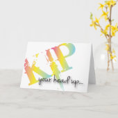 Kip Uw Hoofd staat goed op acrd Kaart (Gele Bloem)