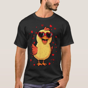 Kip Valentijn Sungles Hart Schattig Geliefden  T-shirt