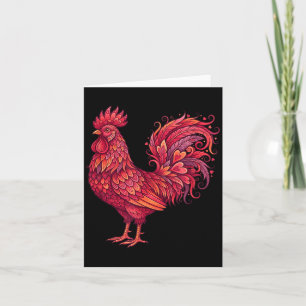 Kip Valentijnsdag Hart Voor Boeren Schattig Chic Kaart