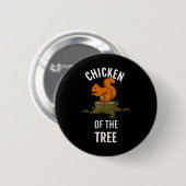 Kip van de boom Grappige Jager Jagen Ronde Button 5,7 Cm (Voorkant /achterkant)