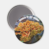 Kip-van-de-Bossen paddenstoel Botanisch Magneet (Voorkant / Achterkant)