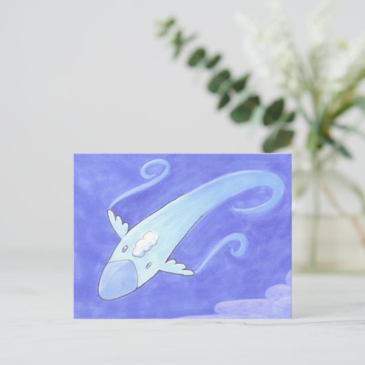 Kip van het briefkaart van de lucht (Staand voorkant)