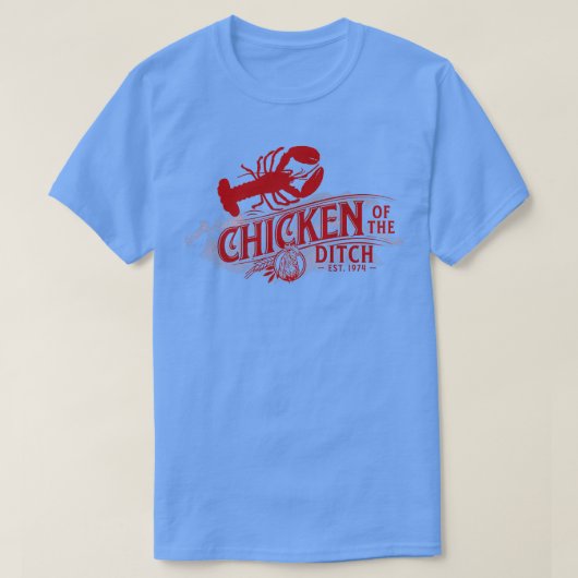 Kip van het ditch retro  Cajun food T-shirt (Design voorkant)