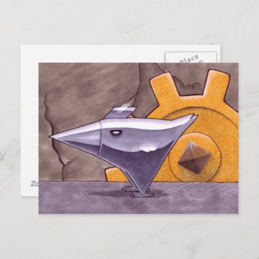 Kip van Metaal briefkaart (Voorkant / Achterkant)