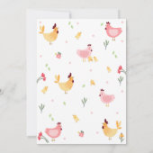 Kip Verjaardag Uitnodiging Rainbow Chicken Spring (Achterkant)