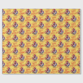 Kip verjaardagscadeau wrap met Humor -Crazy Chick Cadeaupapier (Vlak)