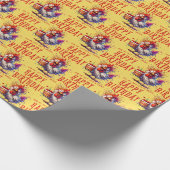 Kip verjaardagscadeau wrap met Humor -Crazy Chick Cadeaupapier (Hoek)