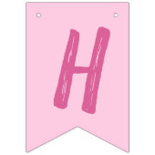 Kip Verjaardagsfeestje Roze Vlaggetjes (Tweede vlag)