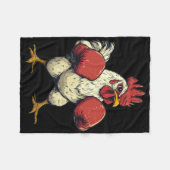 Kip verkleed als bokser grappig boksen fleece deken (Voorkant (Horizontaal))
