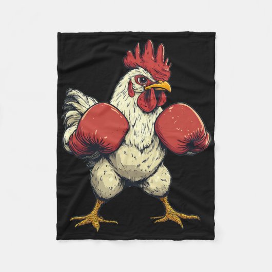 Kip verkleed als bokser grappig boksen fleece deken (Voorkant)