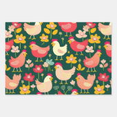 Kip Verpakking Papier Set Moeiteloos Gift Wrappin Inpakpapier Vel (Voorkant 3)