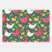 Kip Verpakking Papier Set Moeiteloos Gift Wrappin Inpakpapier Vel (Voorkant)