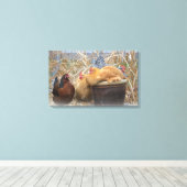 Kip verpakt Canvas (Insitu (Houten vloer))