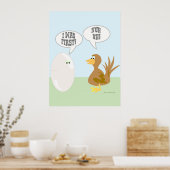 Kip versus Eieren Het Poster! Poster (Keuken)