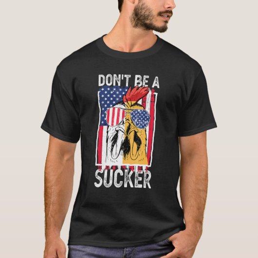 Kip Vier Juli Amerikaanse Vlag T-shirt (Voorkant)