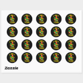 Kip Voetbal Ronde Sticker (Vel)