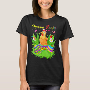 Kip Vogel Bloemrijke Paasei Grappige Kip Oost T-shirt
