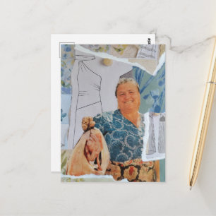 Kip voor het Diner Collage Briefkaart