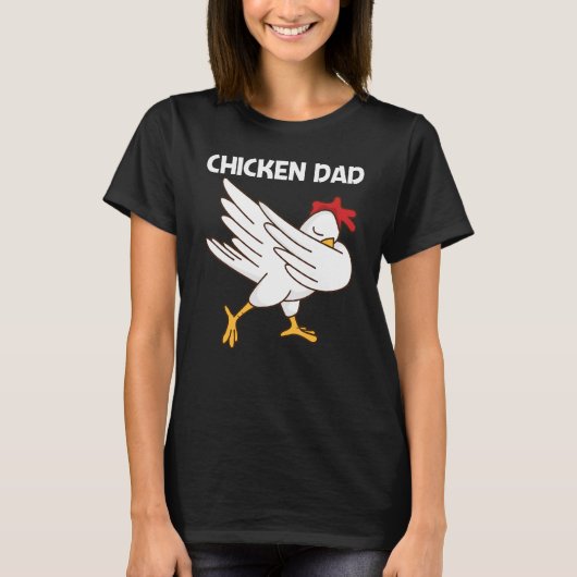 Kip Voor Vader Vader Pluimvee Haan Ei T-shirt (Voorkant)