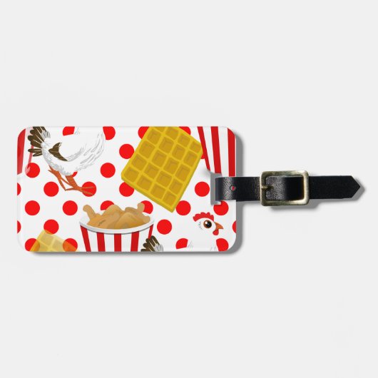 kip wafels bagagelabel (Voorkant horizontaal)