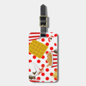 kip wafels bagagelabel (Voorkant verticaal)