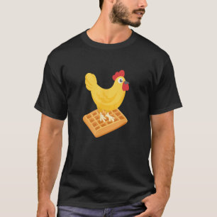 Kip & wafels grappig ontbijt t-shirt